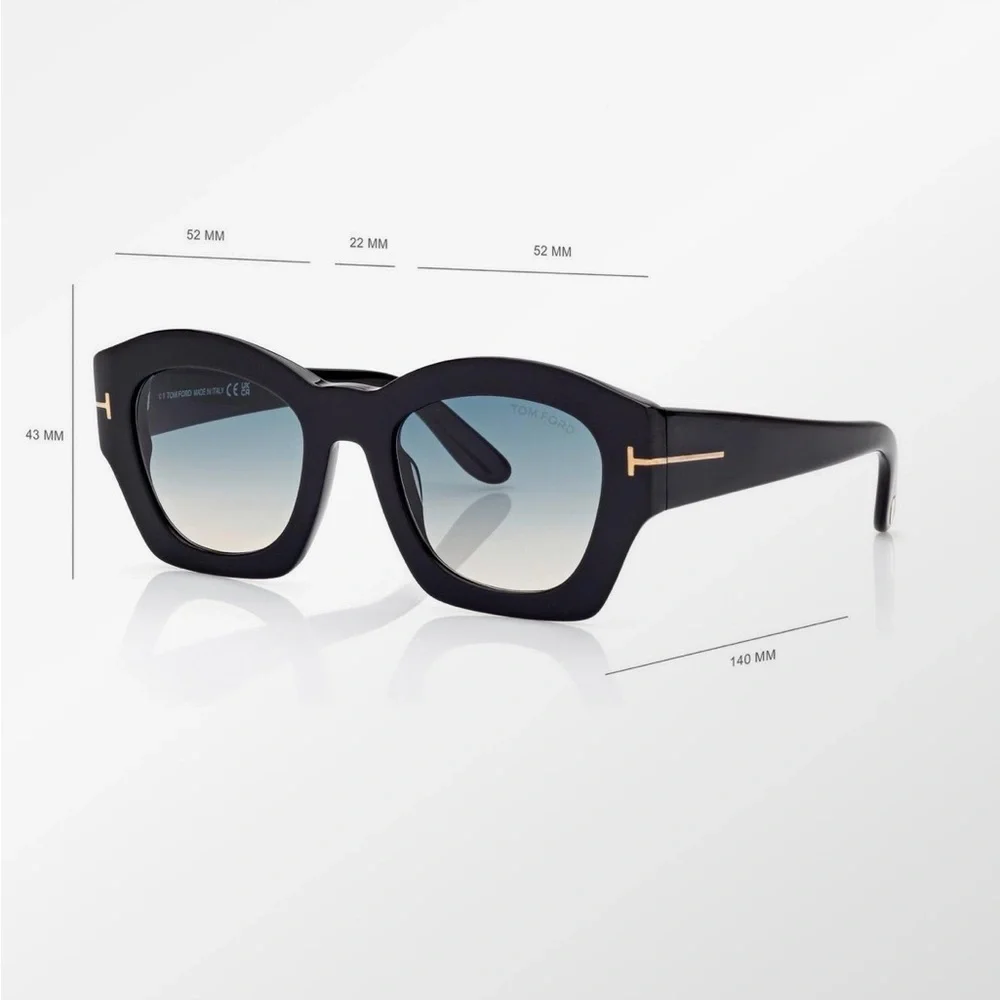 Tom Ford  Guilliana Sunglasses Black Blue lense - Picture 12 of 12